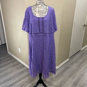 Catherines Lavender Lace Midi Dress